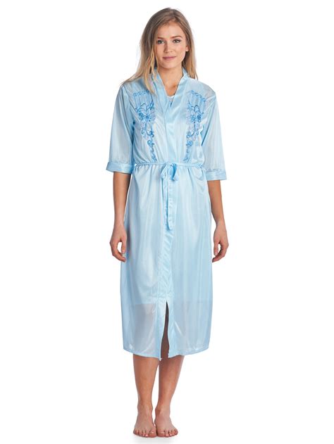 Casual Nights Casual Nights Womens Satin 2 Piece Robe And Nightgown