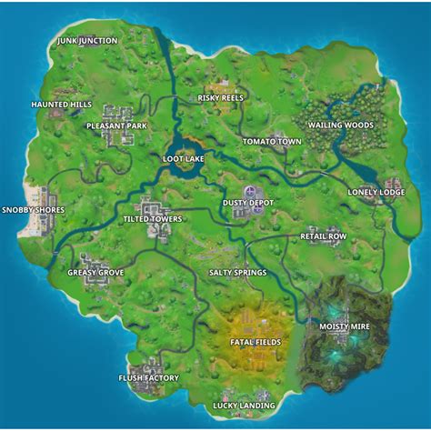 Fortnite Chapter 2 Season 1 Map With Names Get Images One