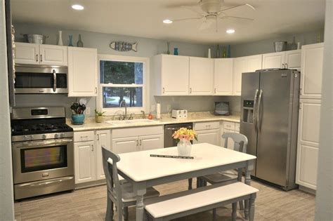 Outdated And Dark Kitchen Remodel Into A Bright Cheery Coastal Kitchen