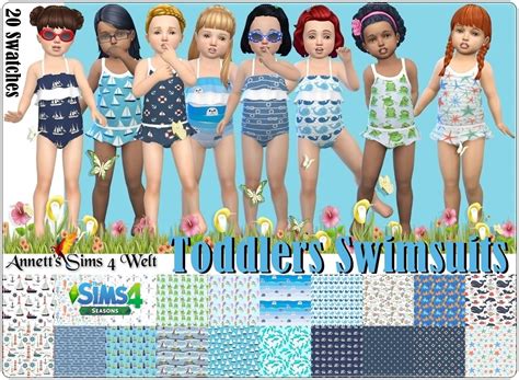 Annetts Sims 4 Welt Toddlers Swimsuits Seasons