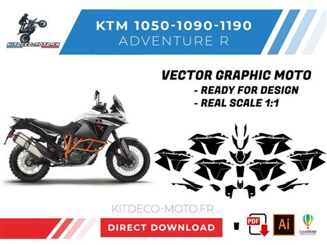 Template Ktm 1050 1090 1190 Adventure R Vector Kitdeco Motofr