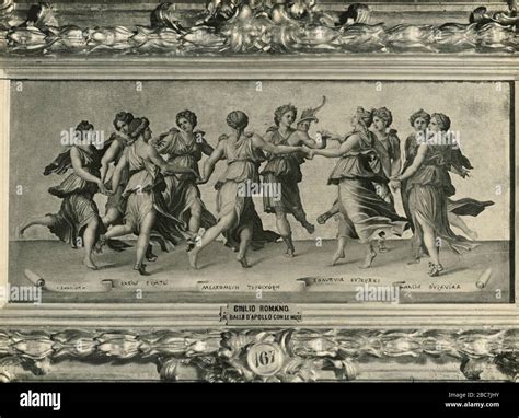Apollo Dancing With The Muses Painting By Italian Artist Giulio Romano