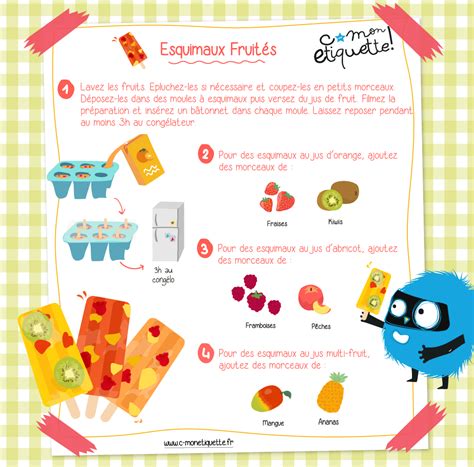 Les gastronomes optant pour ce style d'alimentation pouvant consommer des produits laitiers, du miel et des œufs ; Recette enfant : esquimaux fruités I C-MonEtiquette