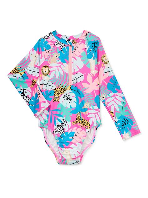 Buy Wonder Nation Baby And Toddler Girl One Piece Rash Guard Swimsuit