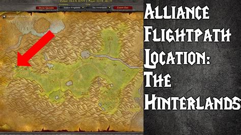Alliance Flight Path In Hinterlands Wow Classic Youtube