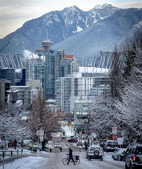 Beautiful Vancouver Covered With Snow What A Great Picture