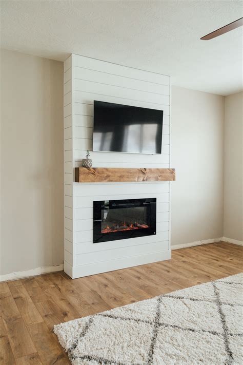 Awasome Shiplap Tv Wall With Fireplace References Please Welcome Your