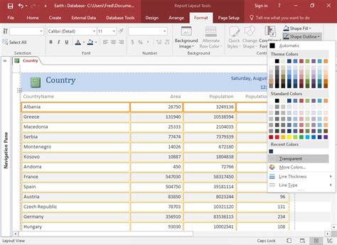 How To Create A Report From A Table In Access 2016