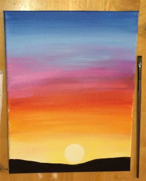 Shop paintings & photography art. Sunset Painting - Learn To Paint An Easy Sunset With Acrylics