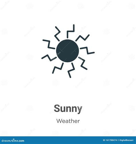 Sunny Vector Icon On White Background Flat Vector Sunny Icon Symbol