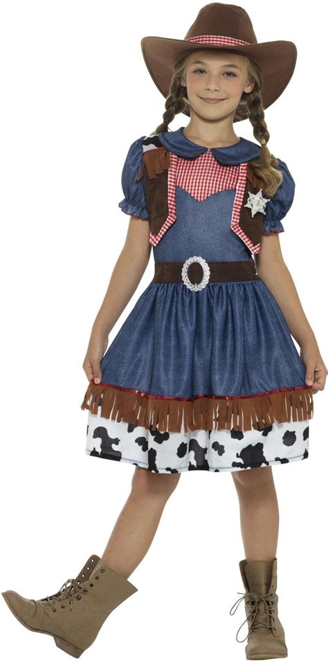 Texan Cowgirl Rodeo Wild West Western Sheriff Fancy Dress Up Girl Costume