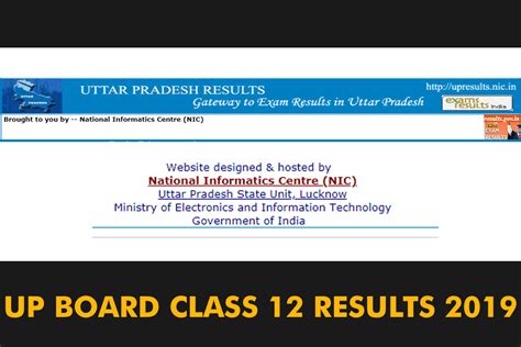Uttar Pradesh Board Class 12 Results 2019 Declared Check Results At