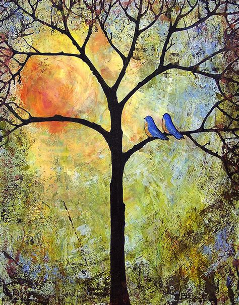 Tree Painting Art Sunshine Painting By Blenda Studio