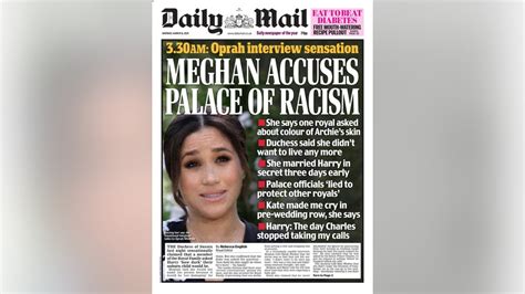 British Newspapers React To Meghan Harrys Explosive Oprah Interview