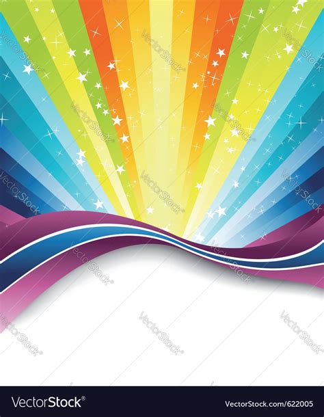 Rainbow Banner Template Royalty Free Vector Image