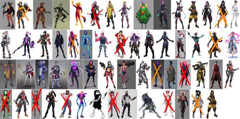 Updated List Of Concept Skins Red Is Currently Playable Orange Is
