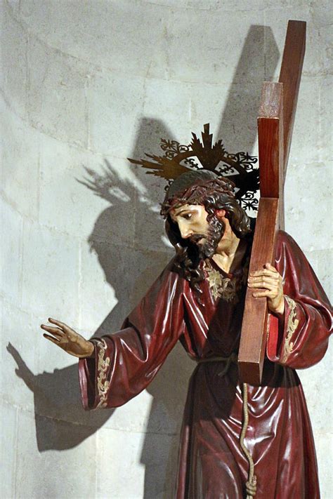 Jesus Holding His Cross Photograph By Munir Alawi