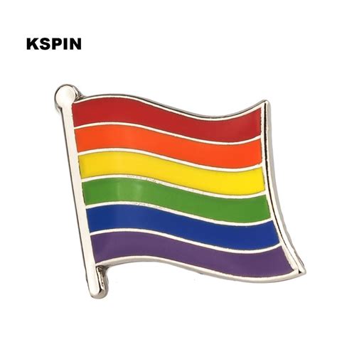 2021 Rainbow Flag Lapel Pin Flag Badge Lapel Pins Badges Brooch Xy0323