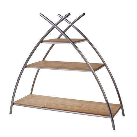 A Frame Display Stand W Bamboo Shelves Ocean Tents