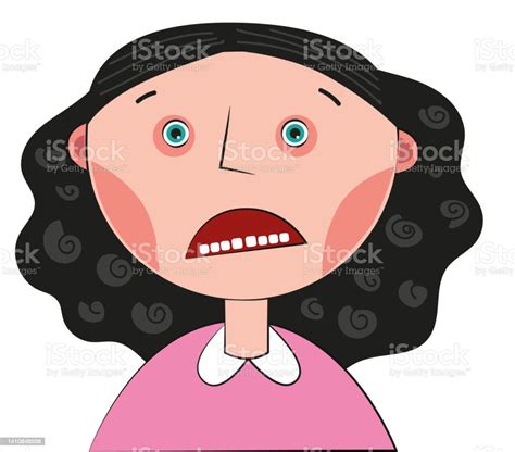 surprised female face white background stock illustration download image now adult adults