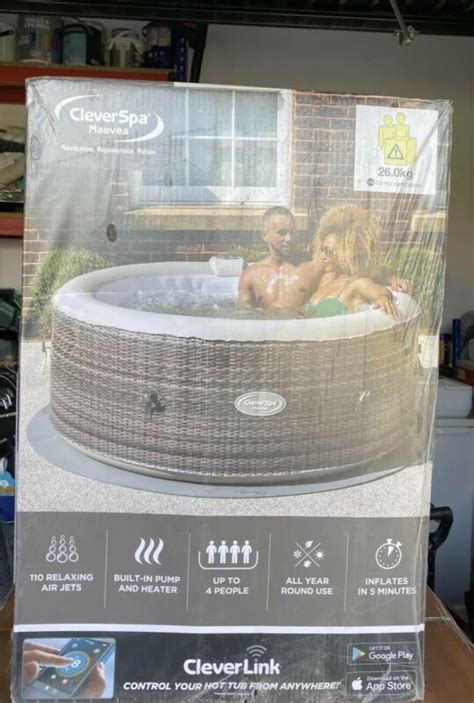 Brand New Cleverspa Maevea 4 Person Hot Tub Same Day Dispatch For Sale From United Kingdom