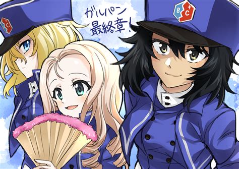 Andou Oshida And Marie Girls Und Panzer Drawn By Poppu Danbooru