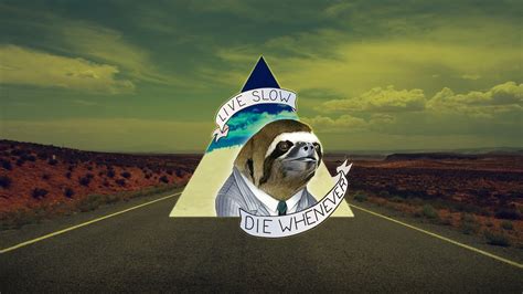 Online Crop Live Slow Die Whenever Sticker Sloths Humor Road Life