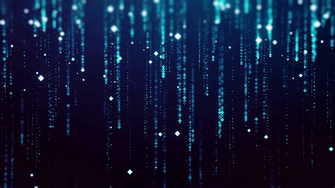 Abstract Computer Animated Background With Small Glowing Particles Of