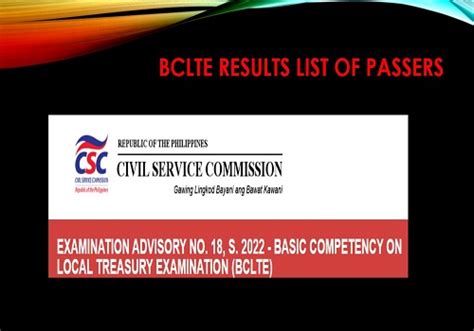 BCLTE Exam JUNE Result List Of Passers For All Regions Civil Service Exam Results Philippines