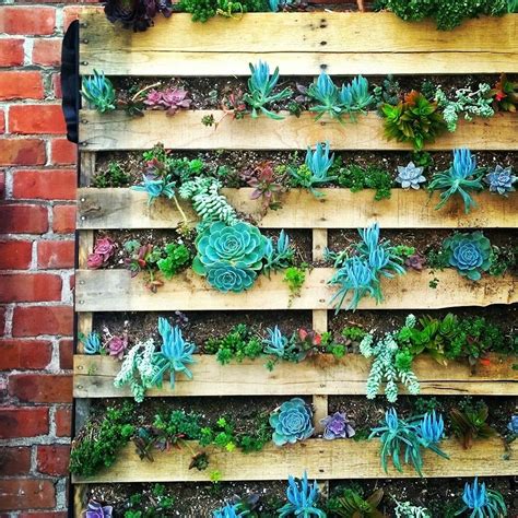 Turn pallet over and lay flat. Floral + Garden Inspired Living: 5 Vertical Succulent ...