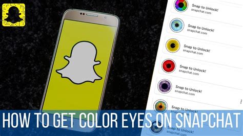 How To Get Color Eyes Filter On Snapchat Youtube