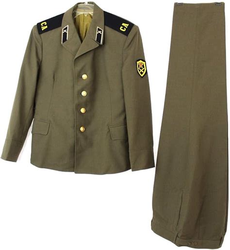 Soviet Ussr Original Army Soldier Parade Uniform 1980th Khaki Clothing
