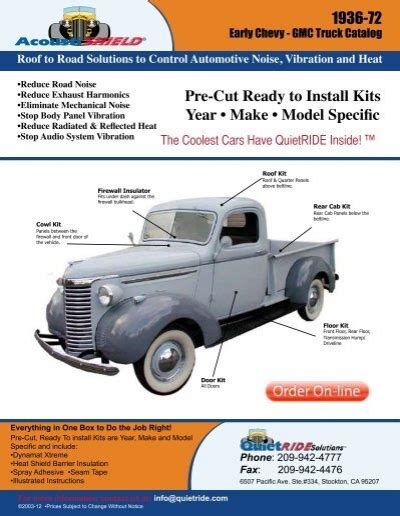 Early Chevy Gmc Truck Catalog Quietride Solutions