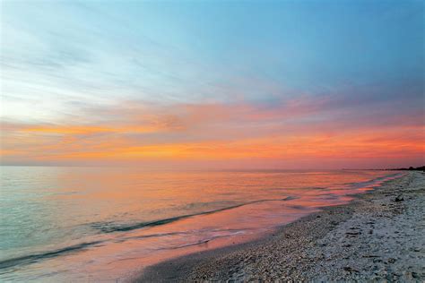 Sunset Along Beach Naples Florida Photograph By Adam Jones
