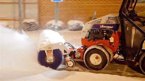 Sidewalk Snow Removal Equipment By Ventrac Youtube