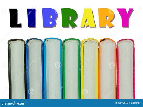 Row Of Colorful Books Spines Library Concept Stock Photo Image Of