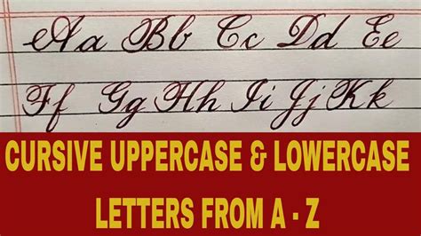 Cursive Letters Uppercase And Lowercase Letters Small Letters Lower Case Letters Penmanship