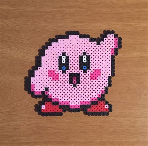 Kirby Perler Bead Character Nerdy Collectible Pixel Art Etsy