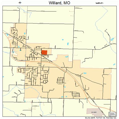 Willard Missouri Street Map 2979882