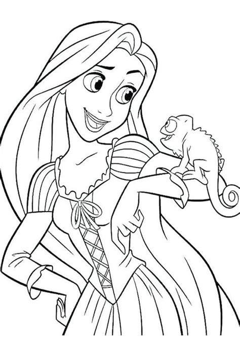 Free printable belle coloring pages for kids. Free & Easy To Print Tangled Coloring Pages | Tangled ...