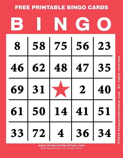 Excel Templates Blank Printable Bingo Card