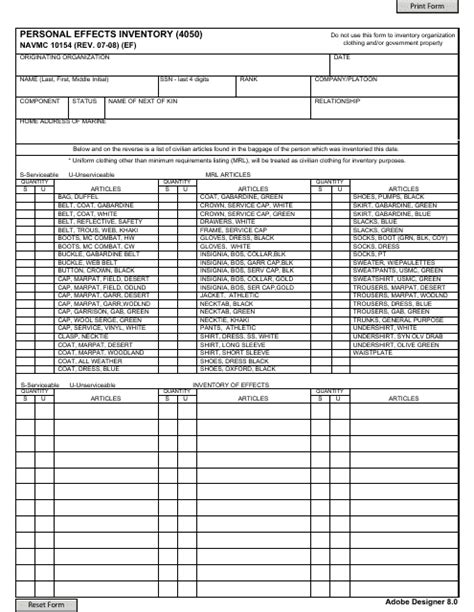 Form Navmc10154 Fill Out Sign Online And Download Fillable Pdf