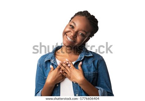 Thank You Thankful African American Woman Stock Photo Edit Now 1776606404