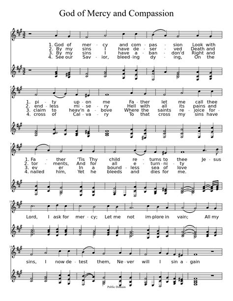 God Of Mercy And Compassion Sheet Music For Piano Download Free In