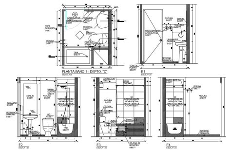 2d Drawing Of Toilet Section And Elevation Designdownload Dwg File