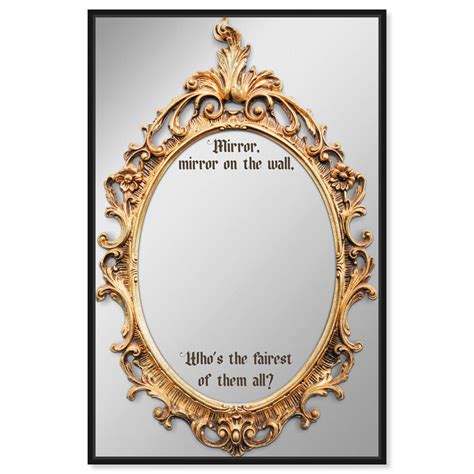 Fairest Of Them All Mirror Typography And Quotes Wall Art By The