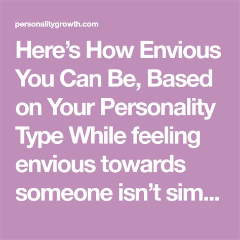 Heres How Envious You Can Be Based On Your Personality Type While