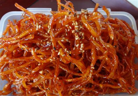 # maangchi kim gvangszuk is popular these days by name maangchi. Ojingeochae-muchim | Recipe | Maangchi recipes, Recipes, Squid recipes