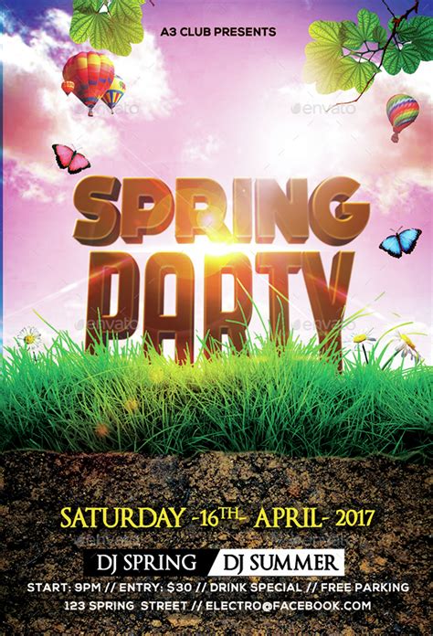 Spring Party Flyer By Arrow3000 Graphicriver