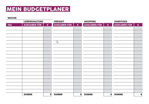 Tabelle drucken tabelle als pdf. Haushaltsbuch führen: So behältst du den finanziellen Durchblick | Haushaltsbuch führen ...